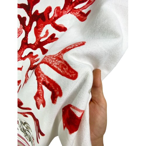 RED CORAL FOUTA BEACH TOWEL size LARGE with Beach backpack KEEP CALM CM.100X200