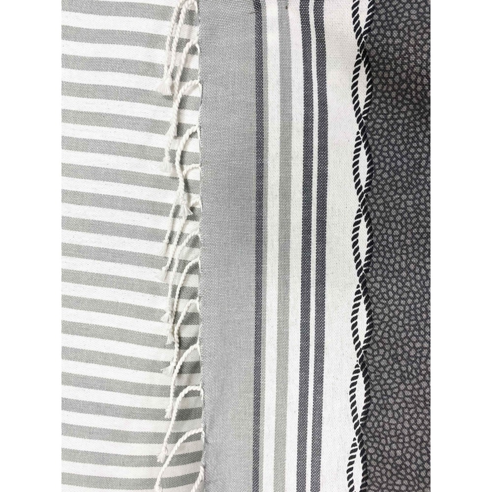 TELO MARE fouta BOY GRIGIO misura GRANDE con zaino Spiaggia KEEP CALM CM.100X200