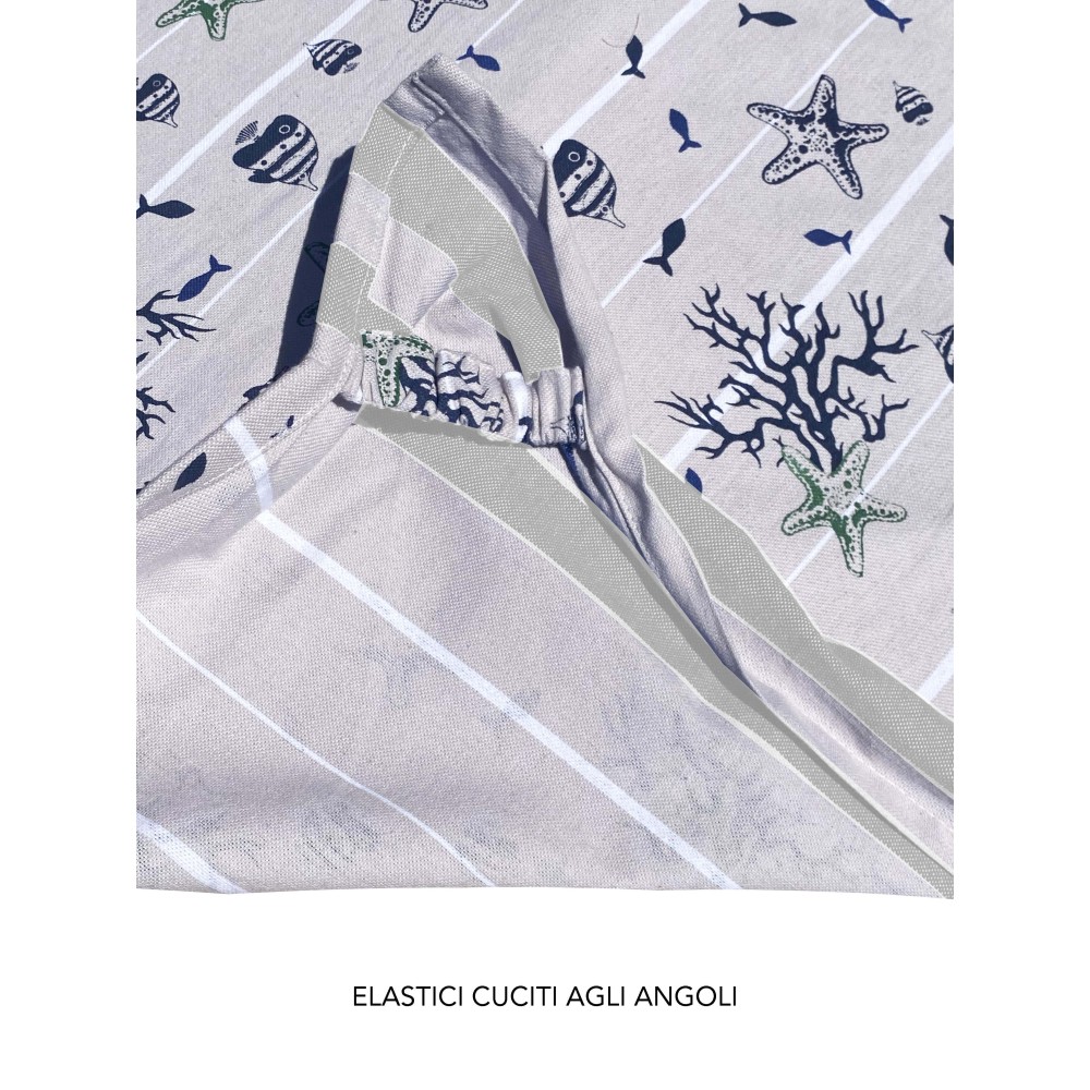 TOALLA DE PLAYA FOUTA cama de pescado de algodón beige BEDDY BEACH © CON BOLSILLOS tamaño cm. Mochila 75 X 195 y BEACH