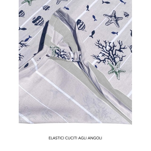 TOALLA DE PLAYA FOUTA cama de pescado de algodón beige BEDDY BEACH © CON BOLSILLOS tamaño cm. Mochila 75 X 195 y BEACH