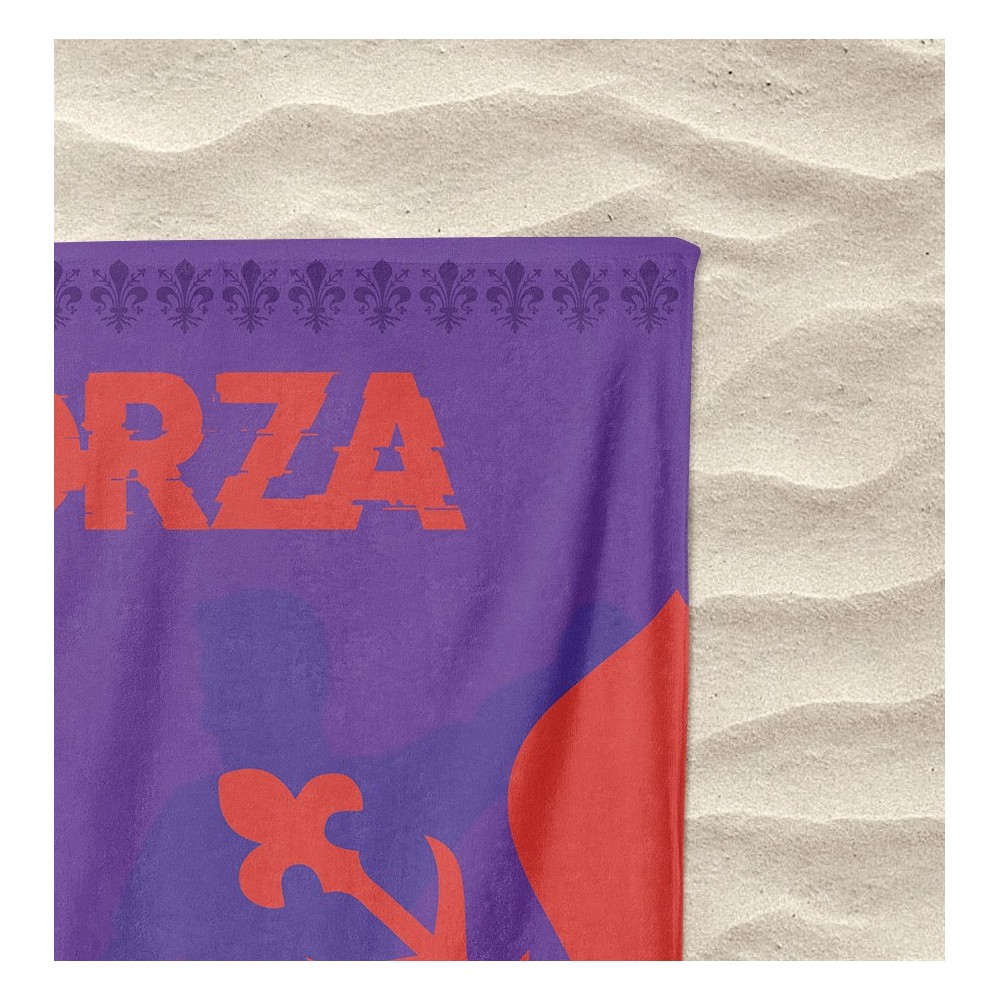SERVIETTE DE PLAGE en éponge FORZA VIOLA mesure un grand cm. 90 x 170