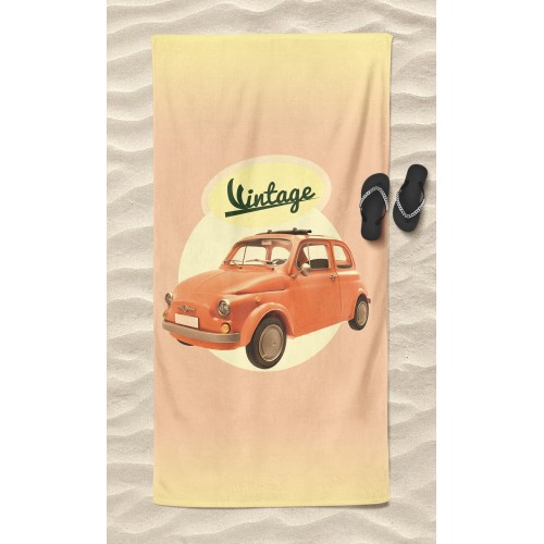 SERVIETTE DE PLAGE en éponge 500 VINTAGE taille grand cm. 90 x 170