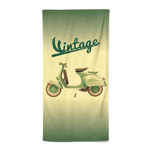 SERVIETTE DE PLAGE en éponge VESPA VINTAGE taille grand cm. 90 x 170
