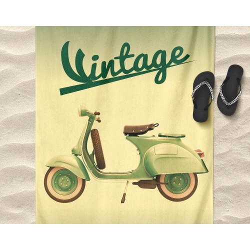 TERRY BEACH TOWEL VESPA VINTAGE size large cm. 90 X 170