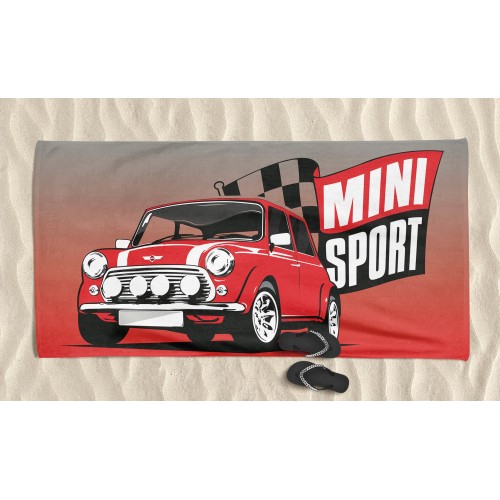 Toalla de playa de rizo MINI SPORT tamaño grande cm. 90 x 170
