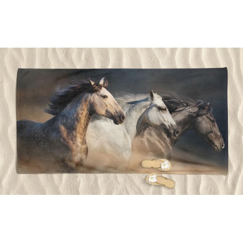 TOALLA DE PLAYA RIZO I TRE CAVALLI talla grande cm. 90 x 170