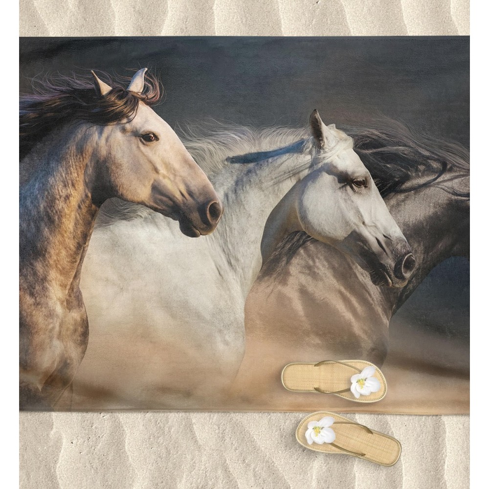 TERRY BEACH TOWEL I TRE CAVALLI large size cm. 90 X 170