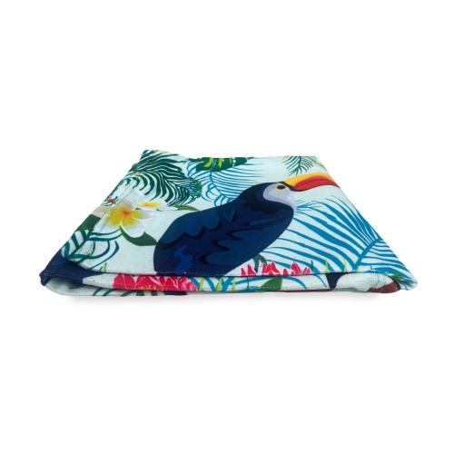 TOALLA DE PLAYA en esponja TUCANI tamaño grande cm. 90 x 170