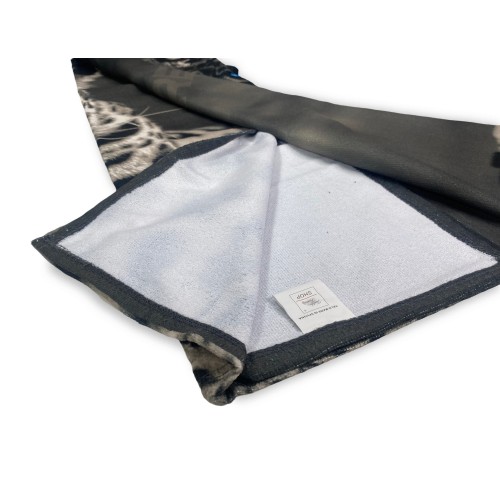 TELO MARE in spugna Leopardo BORN to BE FREE misura grande cm. 90 X 170