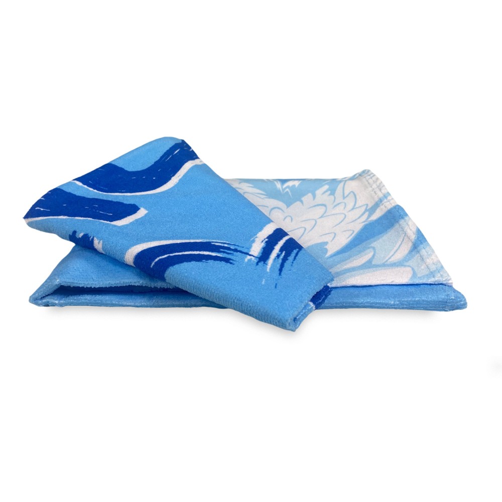 SERVIETTE DE PLAGE en éponge I Love LAZIO mesure un grand cm. 90 x 170