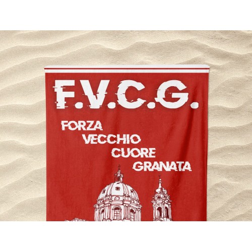 BEACH TOWEL IN TERRY CLOTH TORO MEMORIAL LARGE SIZE CM. 90 X 170