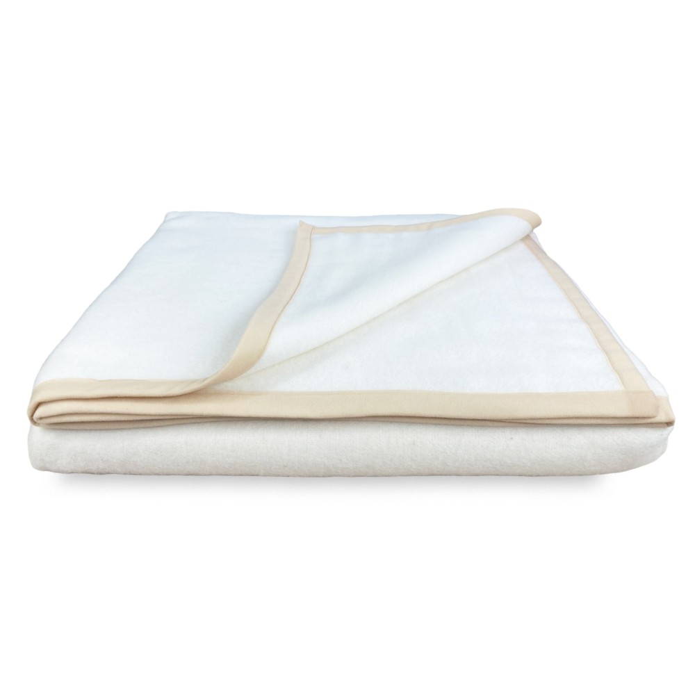 HARMONY light SPRING summer blanket in PURE VIRGIN WOOL and TENCEL double 2 SQUARES