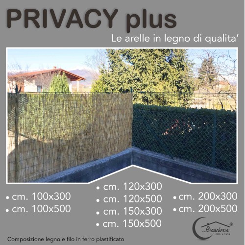 ARELLA PRIVACY Plus © in bamboo CANNICCIO arelle CANNE per RECINZIONE ombra in 8 MISURE