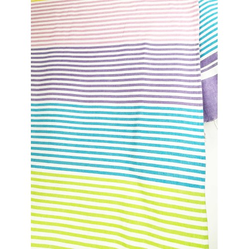 STRANDTUCH fouta FARBIGE STREIFEN GRÖSSE GROSS mit Strandrucksack KEEP CALM CM.100X200