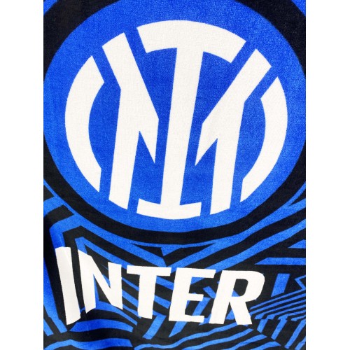 INTER SPORT BEACH TOWEL size cm. 70X140 original INTERNATIONAL with BACKPACK towel holder and postcard