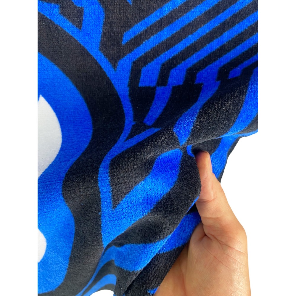 INTER SPORT BEACH TOWEL size cm. 70X140 original INTERNATIONAL with BACKPACK towel holder and postcard