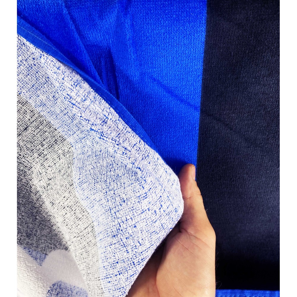 INTER SPORT BEACH TOWEL size LARGE Cm. 90 X 170 ORIGINAL international WITH BACKPACK CARRY and postcard