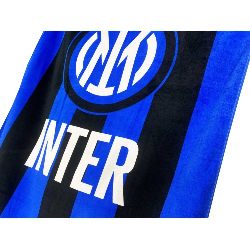 INTER SPORT BEACH TOWEL size LARGE Cm. 90 X 170 ORIGINAL international WITH BACKPACK CARRY and postcard