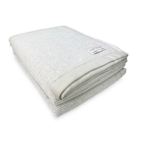 COPERTA Estiva LEGGERA IN LANA MERINO FINE E ALPACA matrimoniale 2 PIAZZE