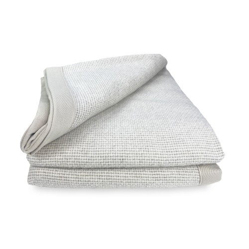 MANTA LIGERA DE VERANO EN FINA LANA MERINO Y ALPACA DOBLE 2 CUADRADOS