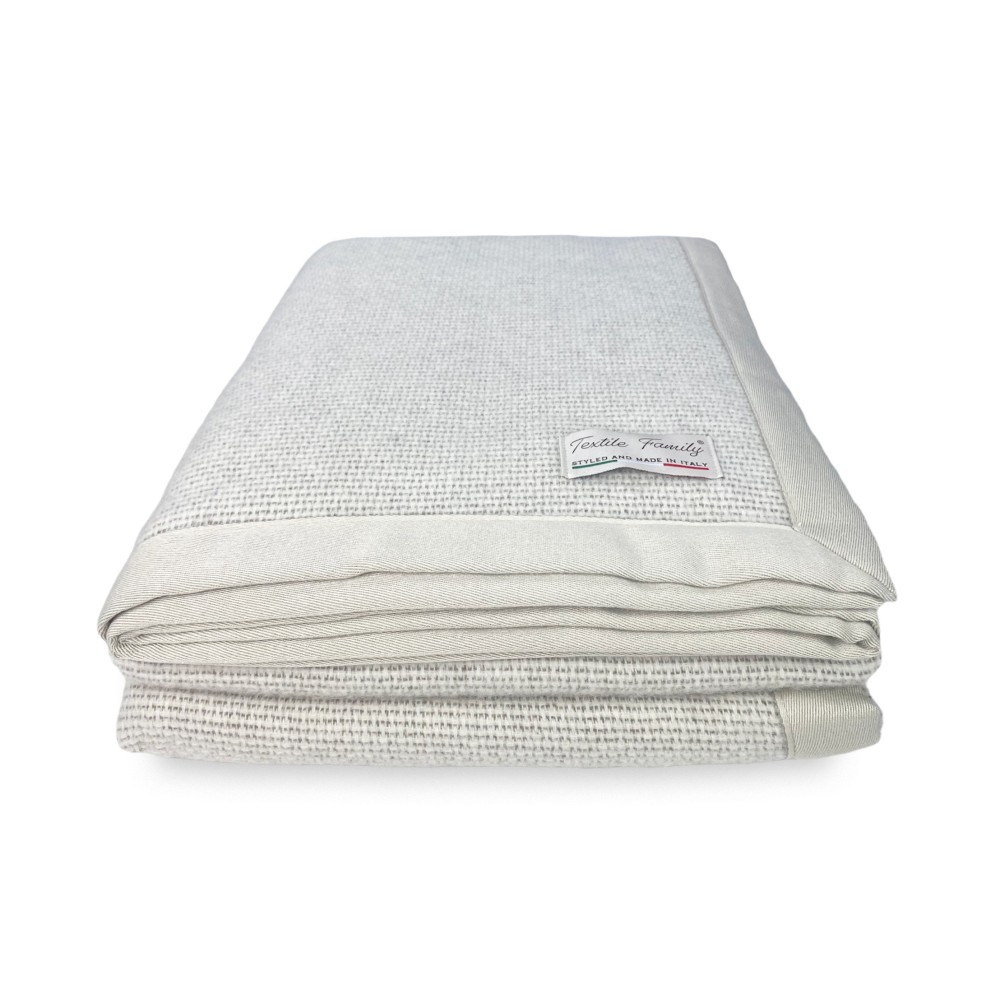 COPERTA Estiva LEGGERA IN LANA MERINO FINE E ALPACA matrimoniale 2 PIAZZE