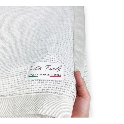 COUVERTURE D’ÉTÉ LÉGÈRE EN LAINE MÉRINOS FINE ET DOUBLE ALPAGA 2 CARRÉS