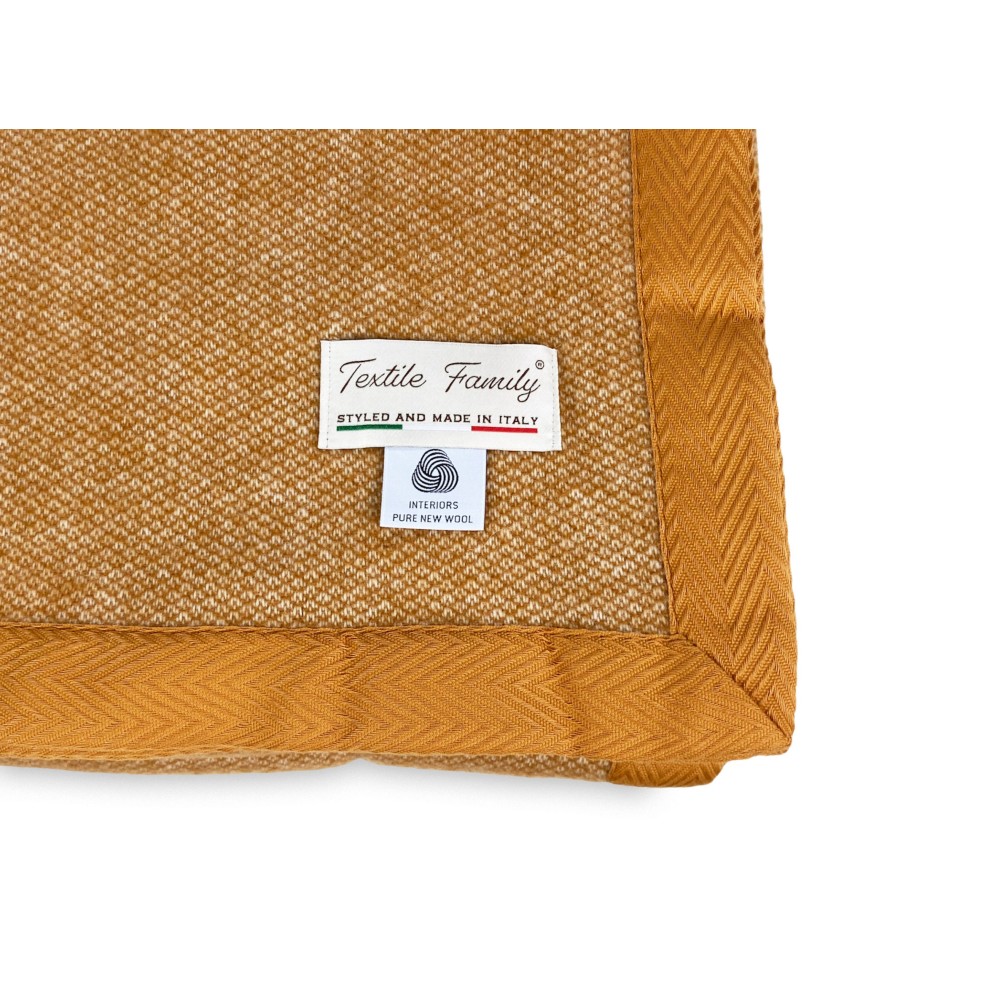 COUVERTURE PRINTANIÈRE LÉGÈRE NANTES ÉTÉ EN LAINE MÉRINOS FINE double 2 CARRÉS beige