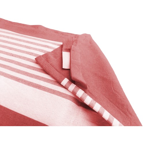 FOUTA BEACH TOWEL RED ALVIN COT in cotton BEDDY BEACH © WITH POCKETS SIZE CM. 75 X 195 and BEACH backpack