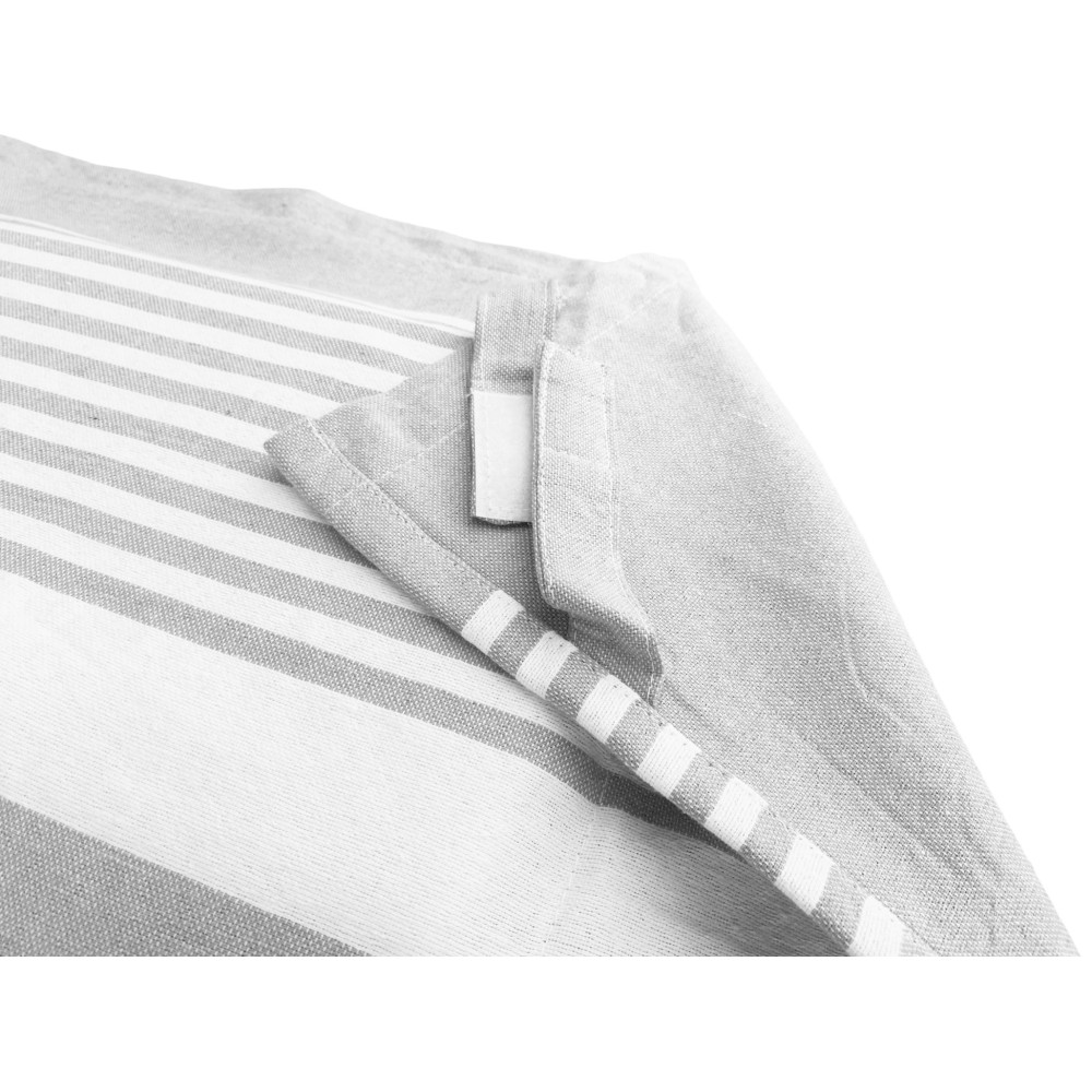 FOUTA ALVIN GREY COTTON SUNBED BEDDY BEACH © WITH POCKETS size cm. 75 X 195 and BEACH backpack