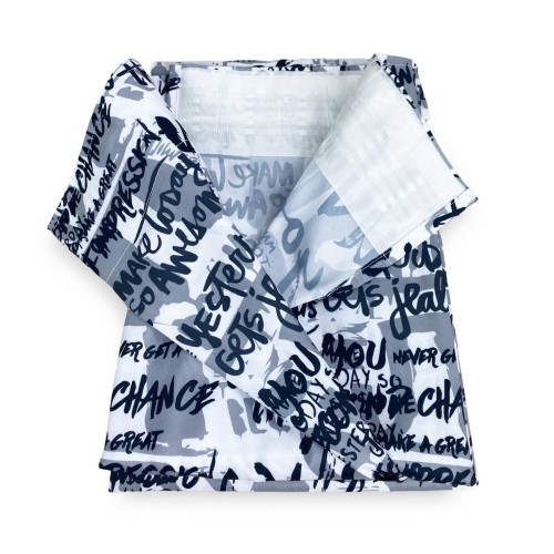 TENDA WRITTEN scritte Moderne cm. 140X280 Confezionata Made in Italy