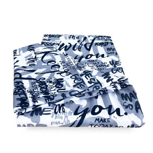 TENDA WRITTEN scritte Moderne cm. 140X280 Confezionata Made in Italy