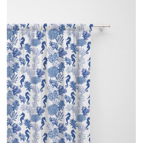 CORAL & BLUE SEAHORSE TENT cm. 150X280 Packaged Made in Italy