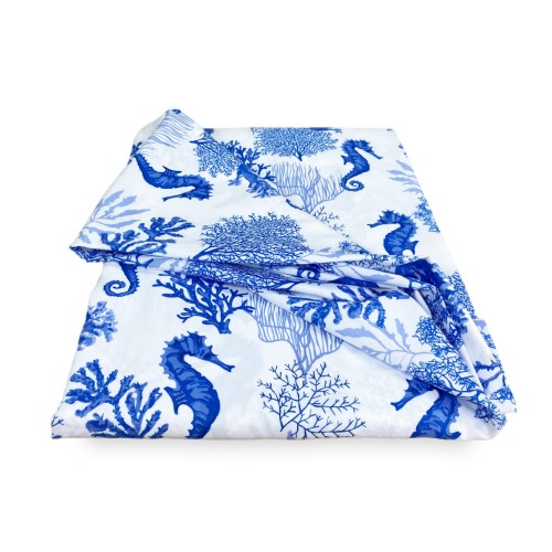 CORAL & BLUE SEAHORSE TENT cm. 150X280 Packaged Made in Italy