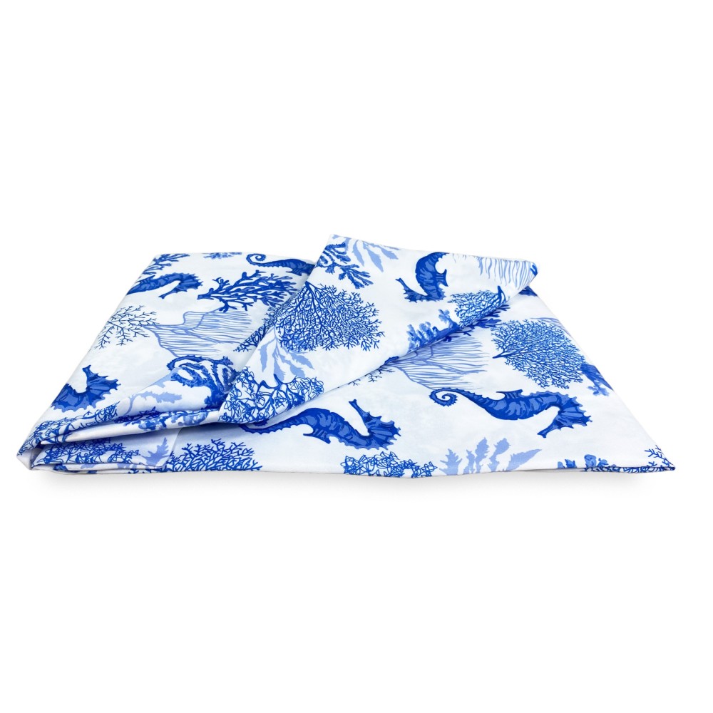 CORAL & BLUE SEAHORSE ZELT cm. 150X280 verpackt Hergestellt in Italien