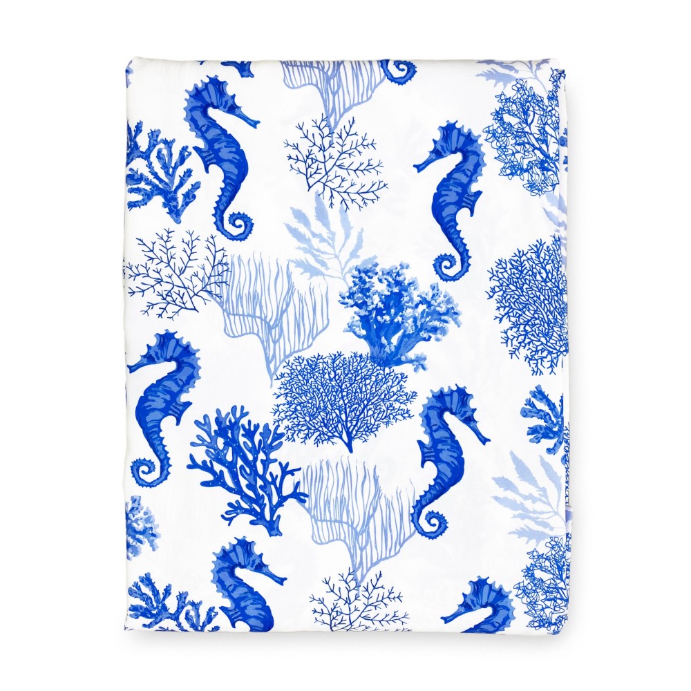 CORAL & BLUE SEAHORSE ZELT cm. 150X280 verpackt Hergestellt in Italien