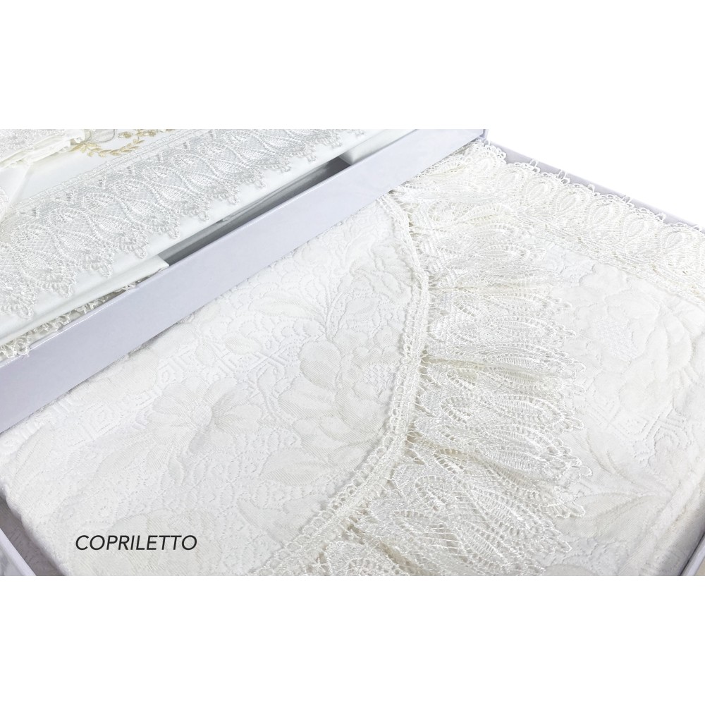 COUVRE-LIT EN DENTELLE MACRAMÉ BRODÉE CRÈME ET IDÉE DE MARIÉE DRAP DE LIT