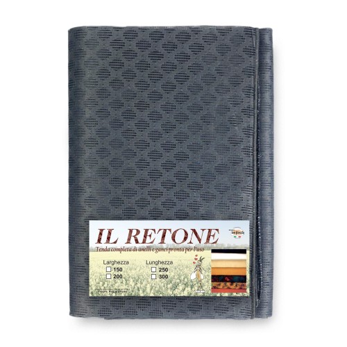 RIDEAU EXTÉRIEUR DIAMOND NET plombé en 8 tailles différentes combinées GRIS