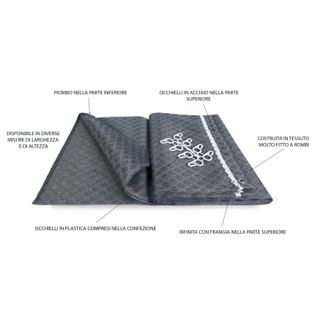mosquito net finished with grey lead