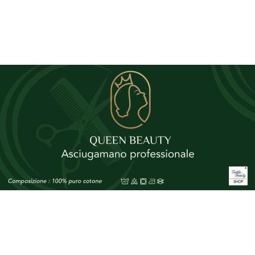 TOWEL TOWEL TERRY CLOTH BLACK Hairdresser CM. 60X100 Queen Beauty