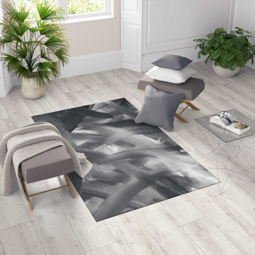 CARPET FANTASY HD chambre moderne et salon SPATOLATO gris