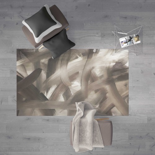 ALFOMBRA FANTASY HD dormitorio y salón moderno SPATULATO gris paloma