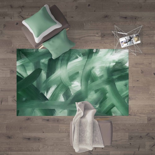 TAPPETO FANTASY HD moderno camera e salotto SPATOLATO verde