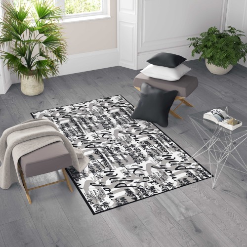 MODERN HD FANTASY RUG room and living room WRITTEN modern lettering
