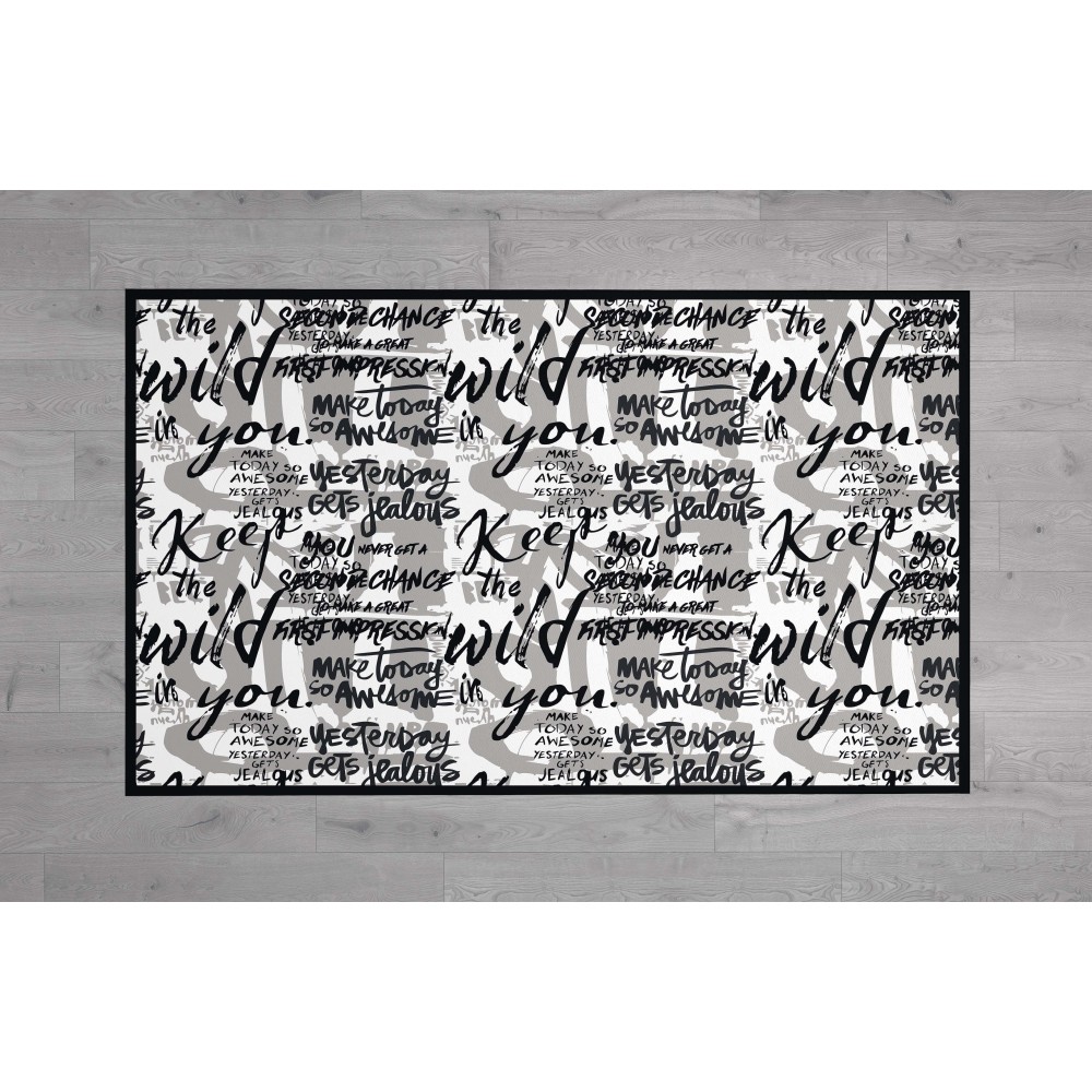 MODERN HD FANTASY RUG room and living room WRITTEN modern lettering