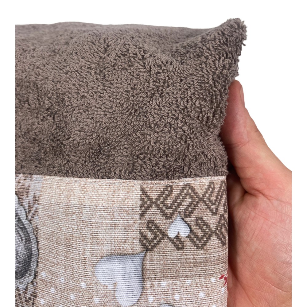 SET Handtücher mit Tiroler Rand SHABBY Red aus reiner Baumwolle Made in Italy