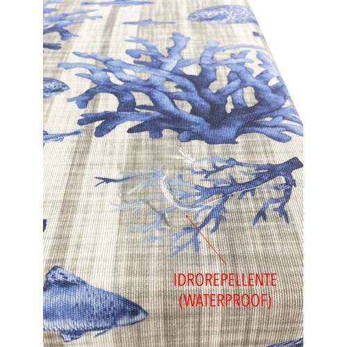 TOVAGLIA antimacchia RESINATA TORINO mare PESCI Mare marino blu