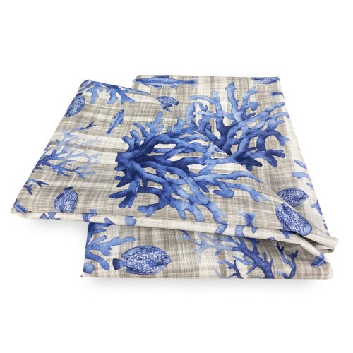 TOVAGLIA antimacchia RESINATA TORINO mare PESCI Mare marino blu