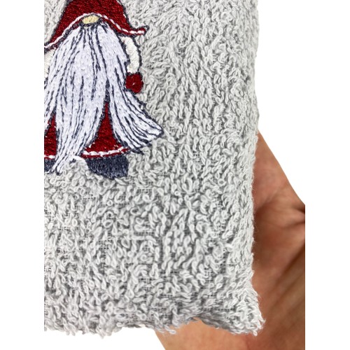 SET Asciugamani TIROLO tirolese ELFI ELFO Grigio in Puro Cotone