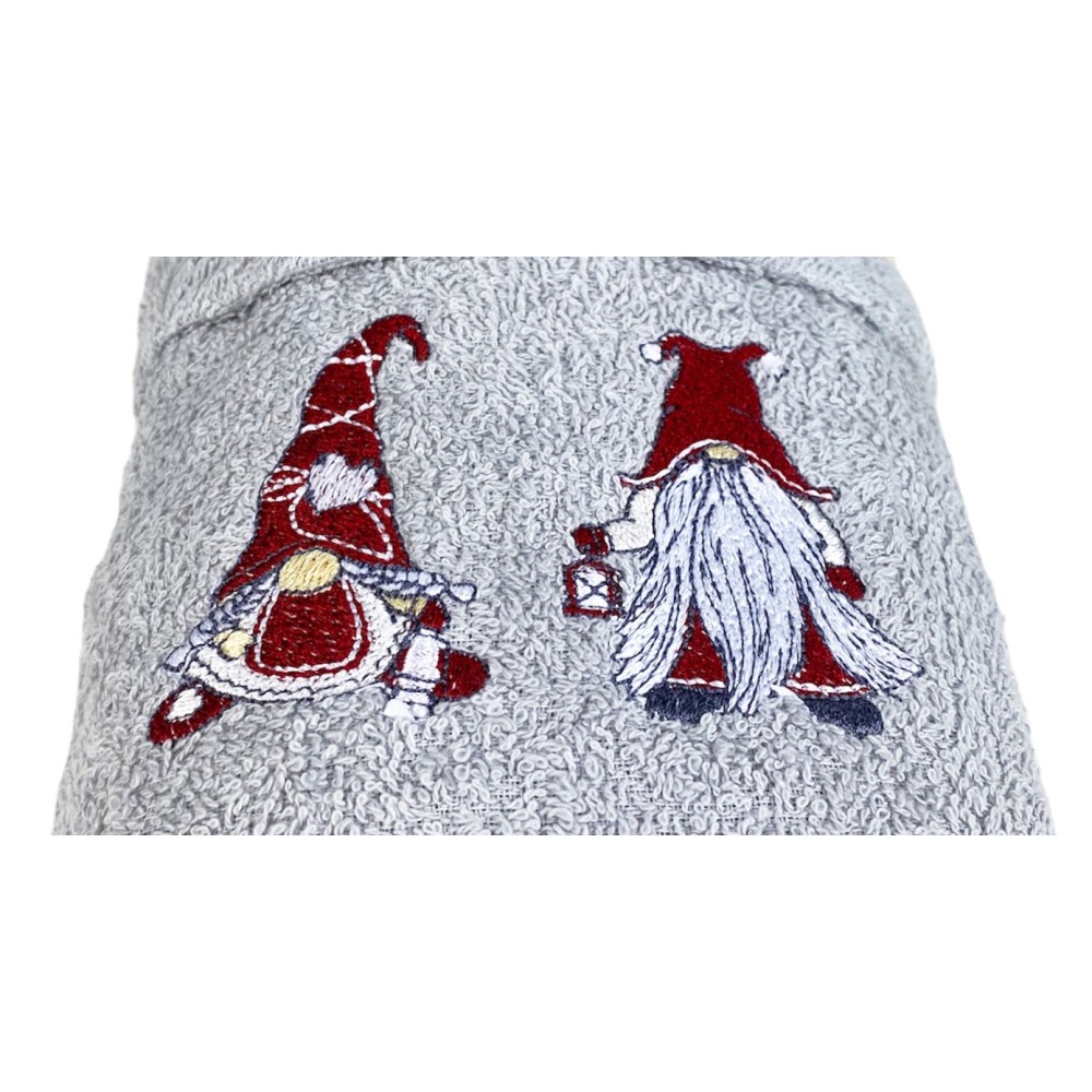 SET Towels TIROLO Tyrolean ELFI ELFO grey in pure cotton