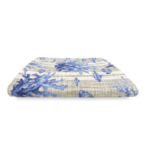 FURNISHING TOWEL cover GRAN SCARF BEDSPREAD sofa cover PESCI sea sea BLUE